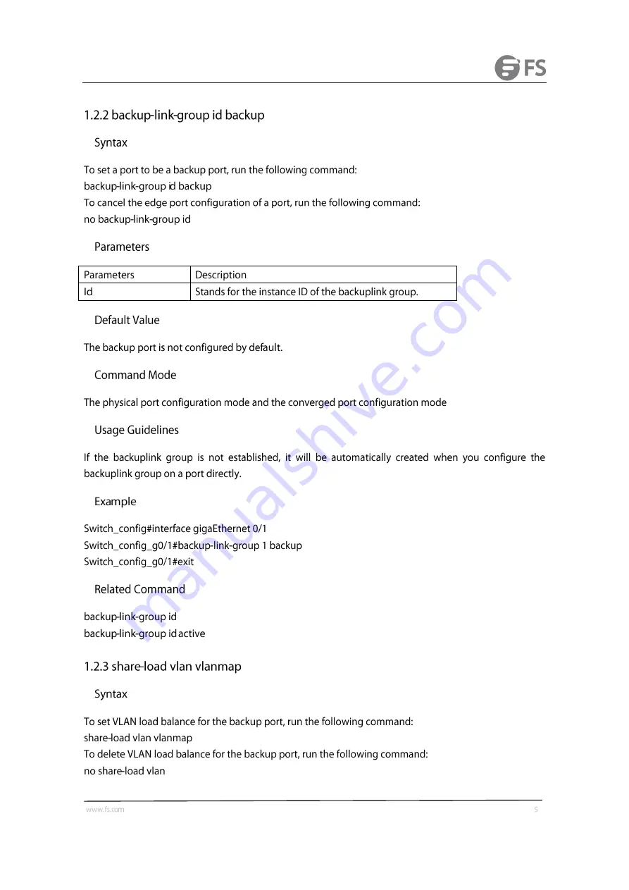 FS S3700-24T4F Cli Reference Manual Download Page 7