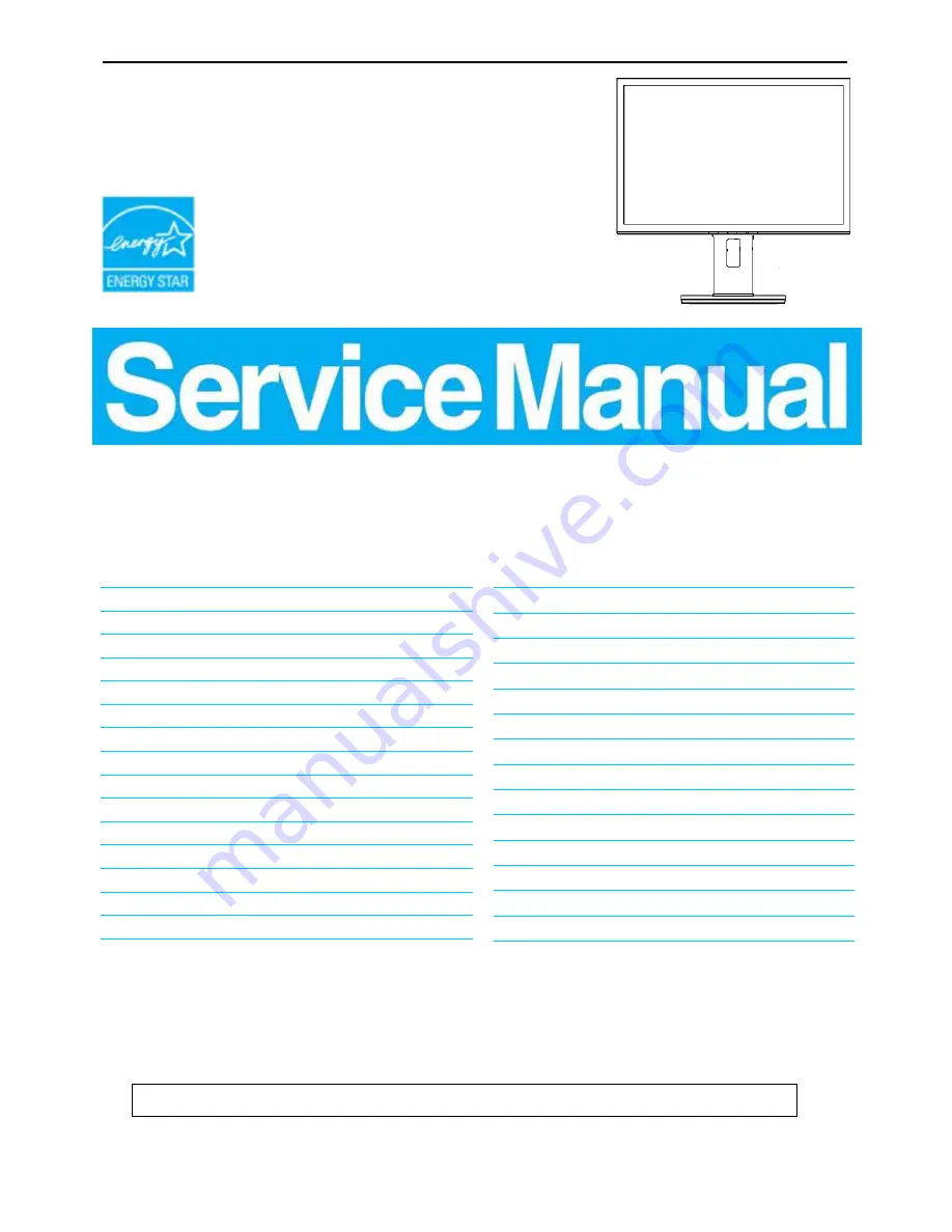 FSC P20W-5 Service Manual Download Page 1