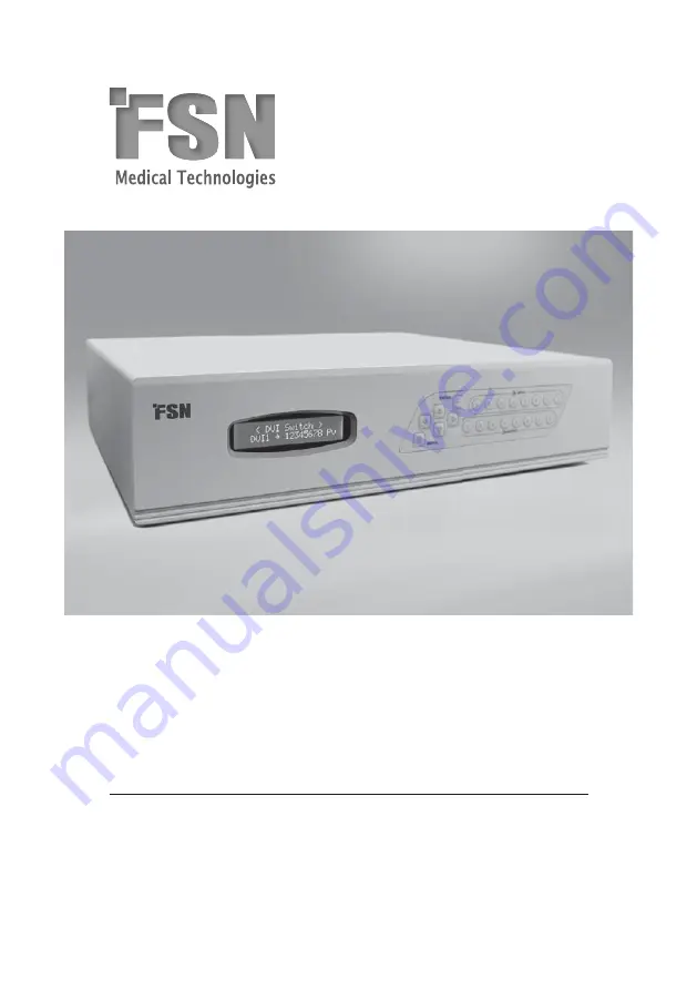 FSN MTS800A Installer/User Manual Download Page 1