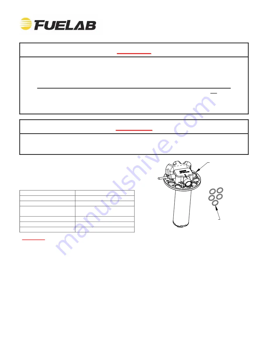 Fuelab 93903 Operating And Installation Instructions Download Page 1