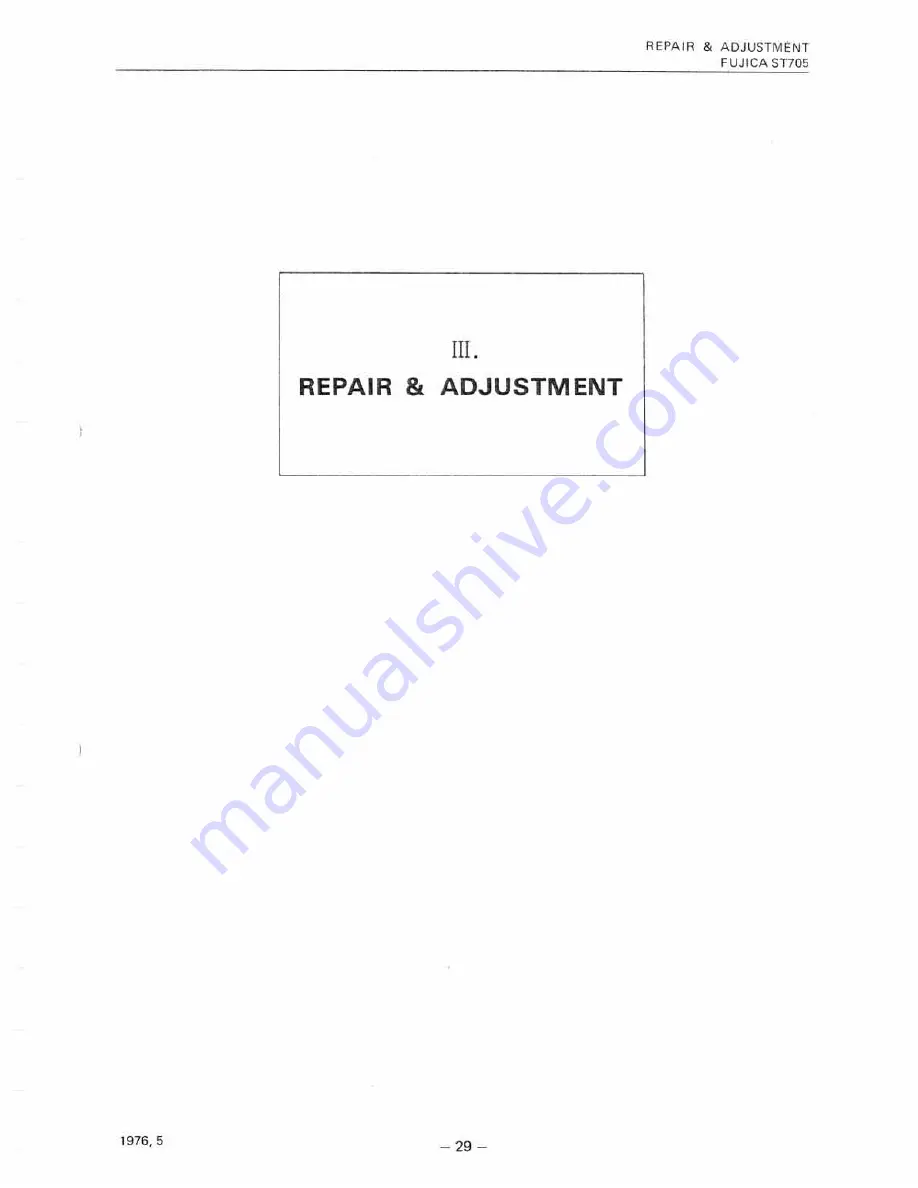 FUJICA st-705 Repair Manual & Parts List Download Page 30