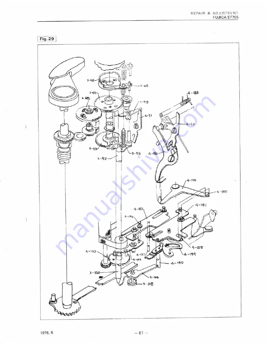 FUJICA st-705 Repair Manual & Parts List Download Page 62