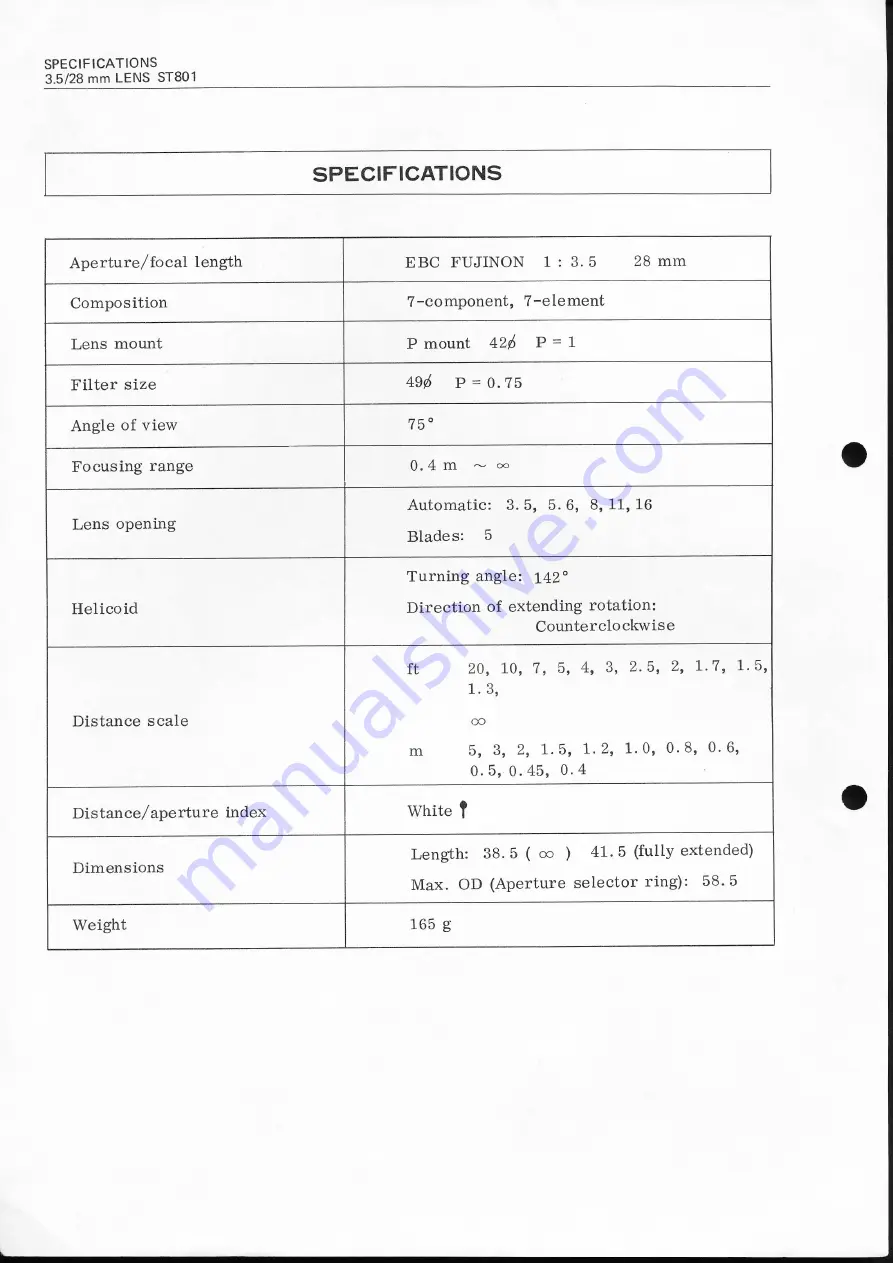 FUJICA ST801 Manual Download Page 2