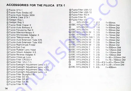 FujiFilm FUJICA STX-1 Скачать руководство пользователя страница 73