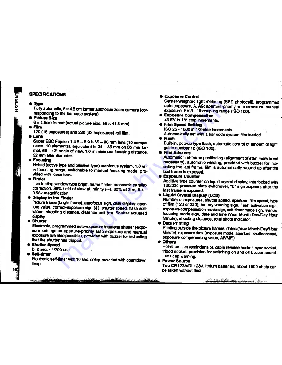 FujiFilm GA645Zi Owner'S Manual Download Page 16