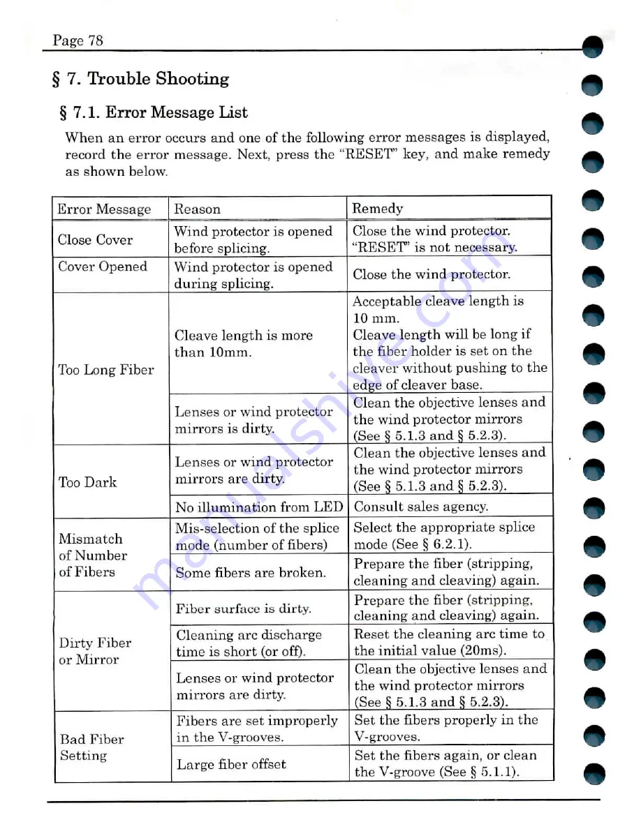 Fujikura FSM-30R Instruction Manual Download Page 80