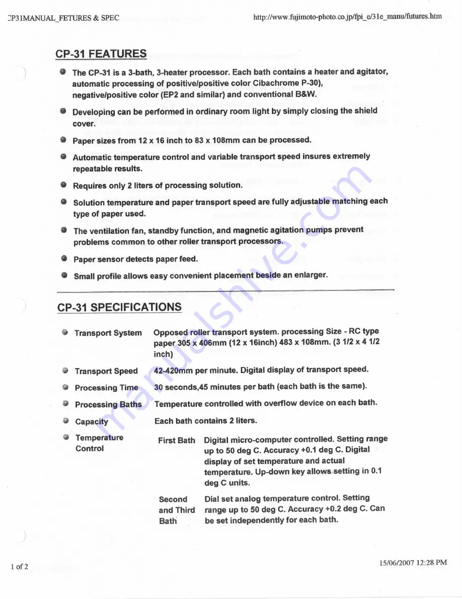 Fujimoto CP-31 Скачать руководство пользователя страница 3