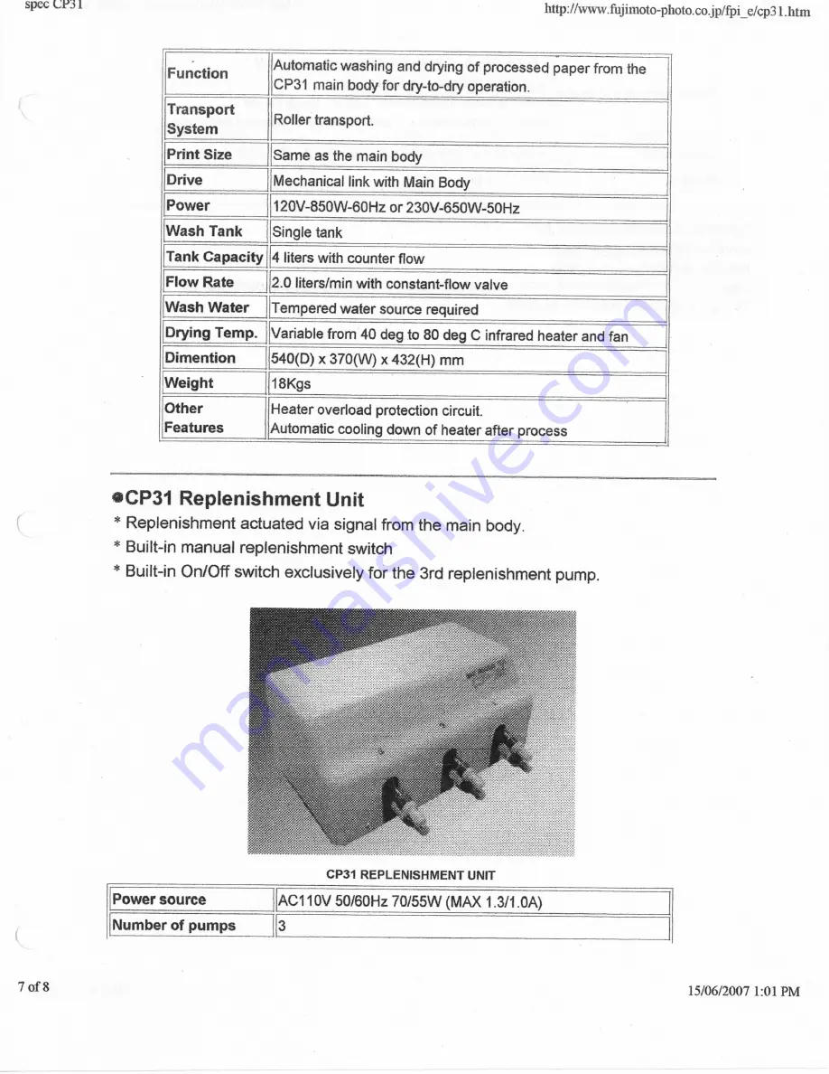 Fujimoto CP-31 Operation Manual Download Page 37