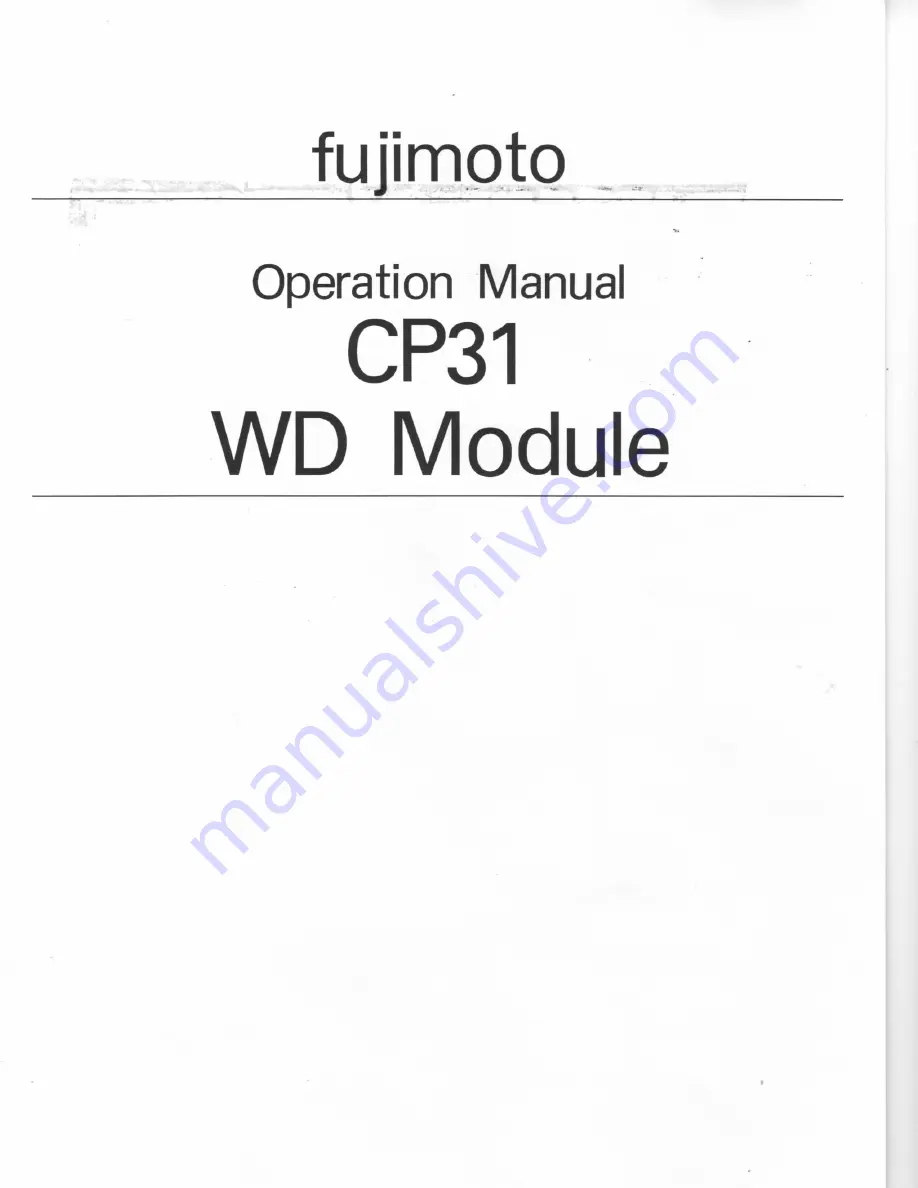 Fujimoto CP-31 Скачать руководство пользователя страница 74