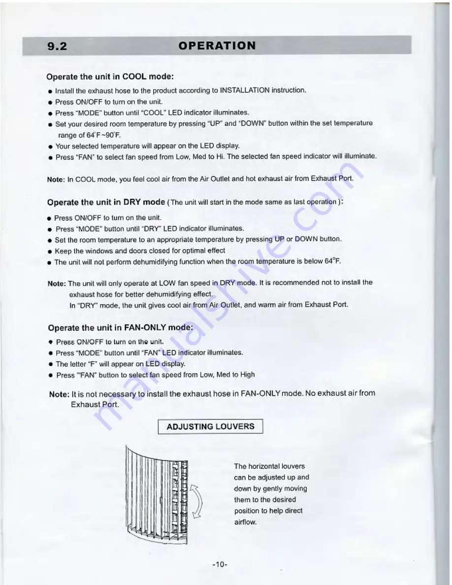 Fujitronic FA-9000 Instruction Manual Download Page 10