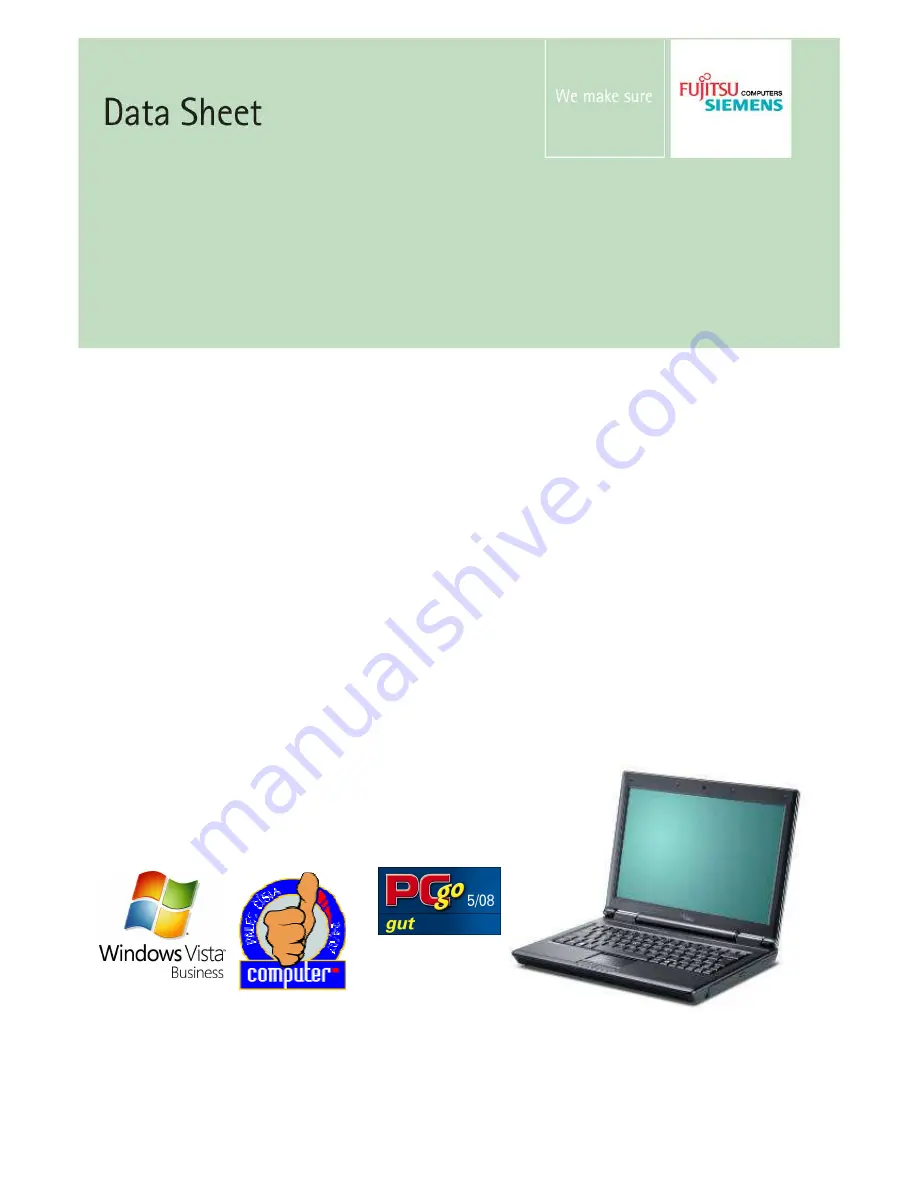Fujitsu Siemens Computers ESPRIMO Mobile U9200 Datasheet Download Page 1