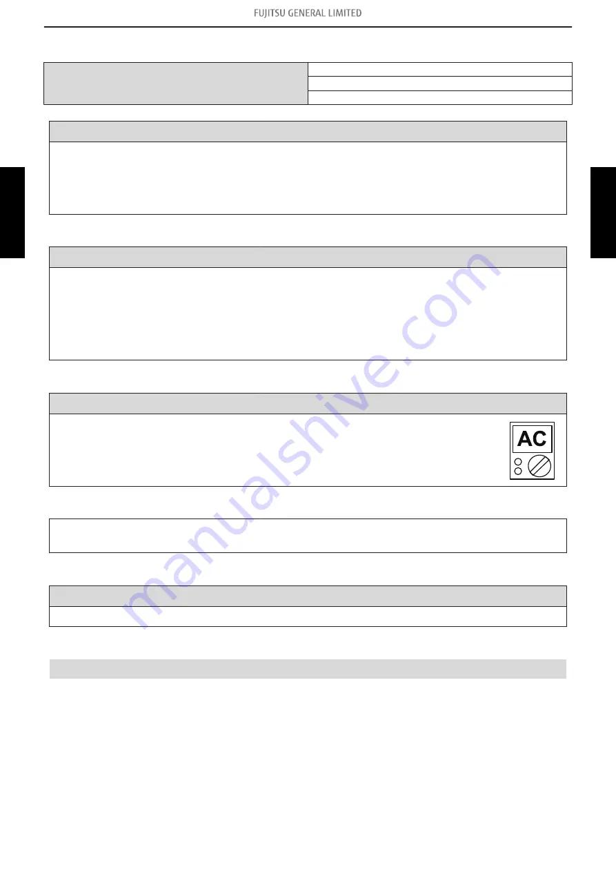 Fujitsu AGYG09KVCB Service Manual Download Page 70