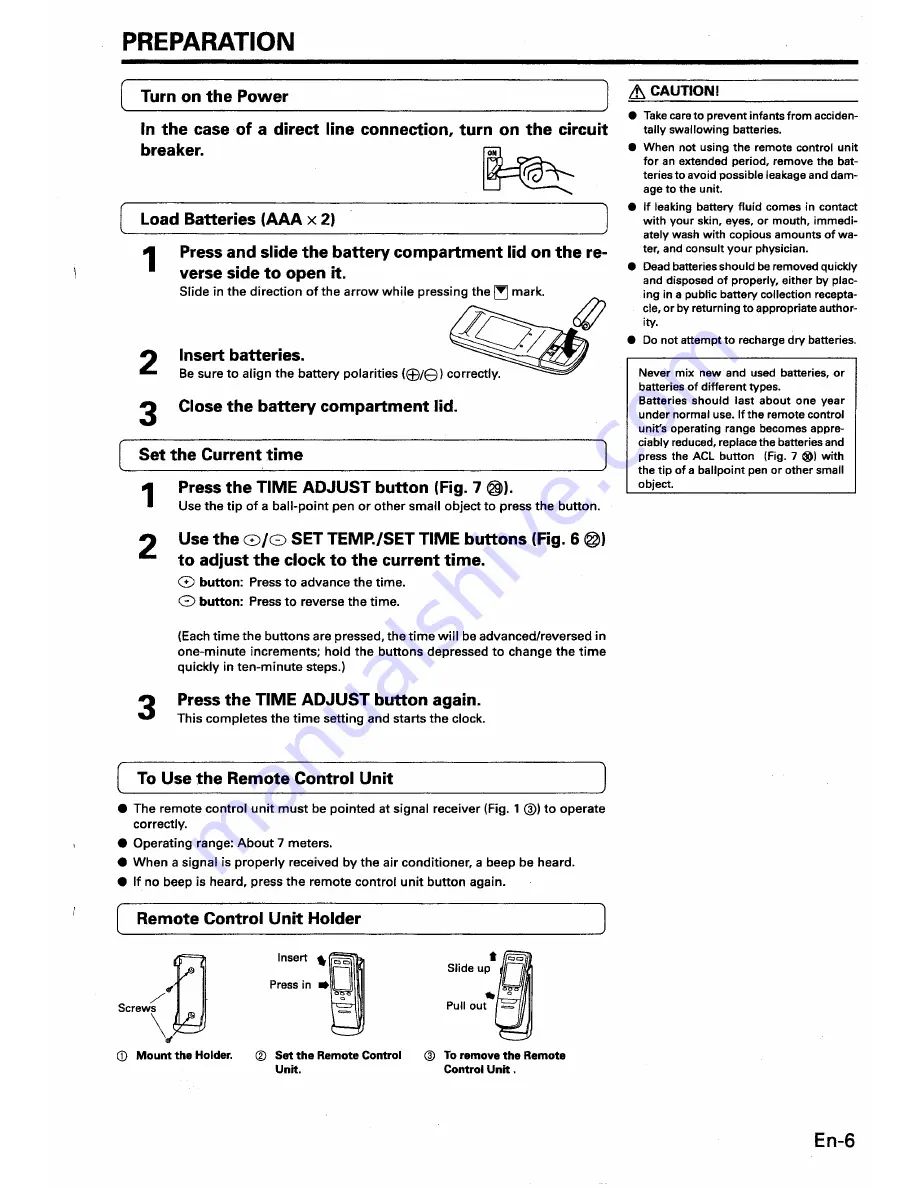 Fujitsu AOU18D Operating Manual Download Page 8