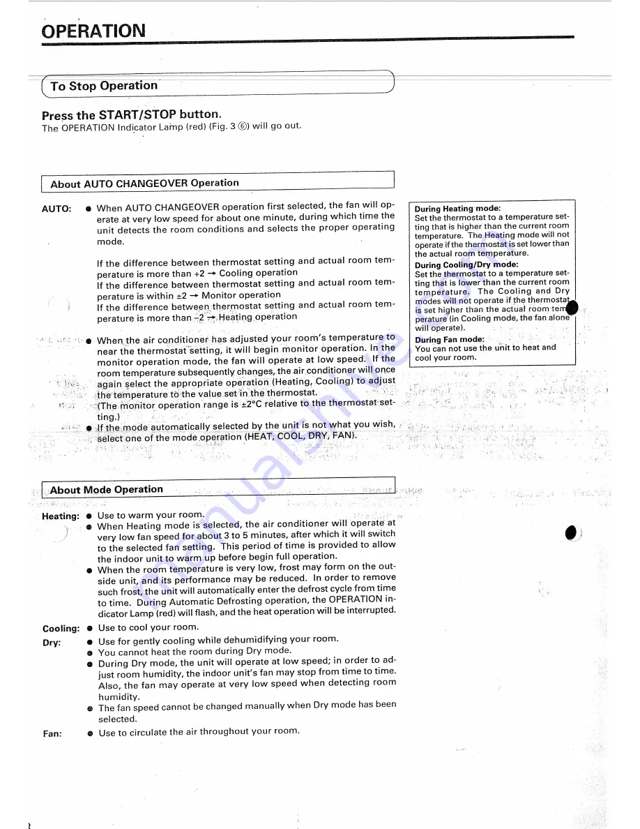 Fujitsu AST12RSG-W Operating Instructions Manual Download Page 8