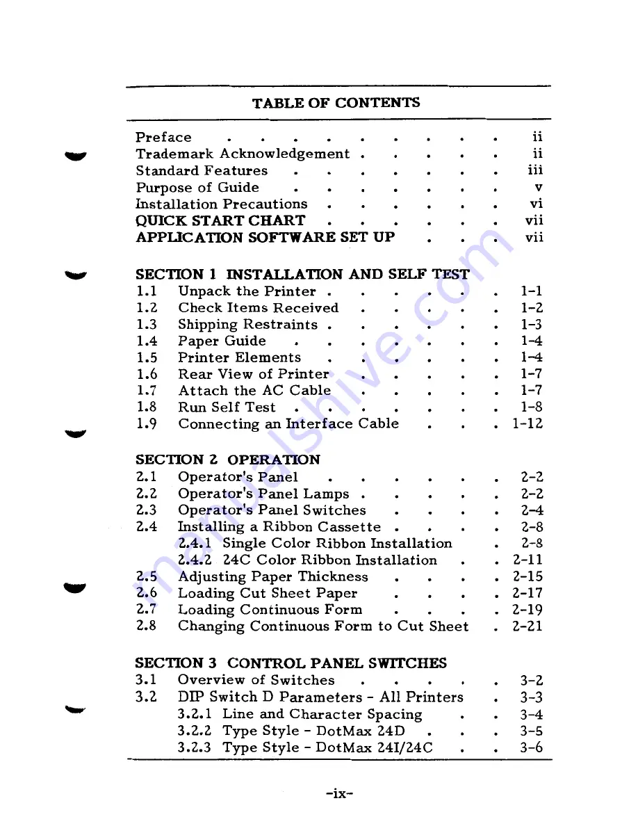 Fujitsu DotMax 24 series User Manual Download Page 9