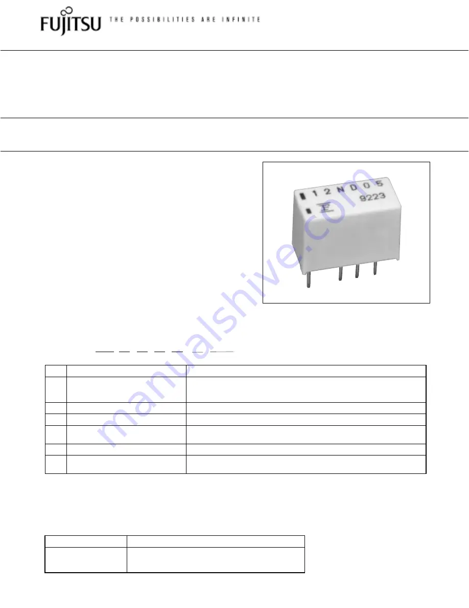 Fujitsu FBR12 Specification Sheet Download Page 1