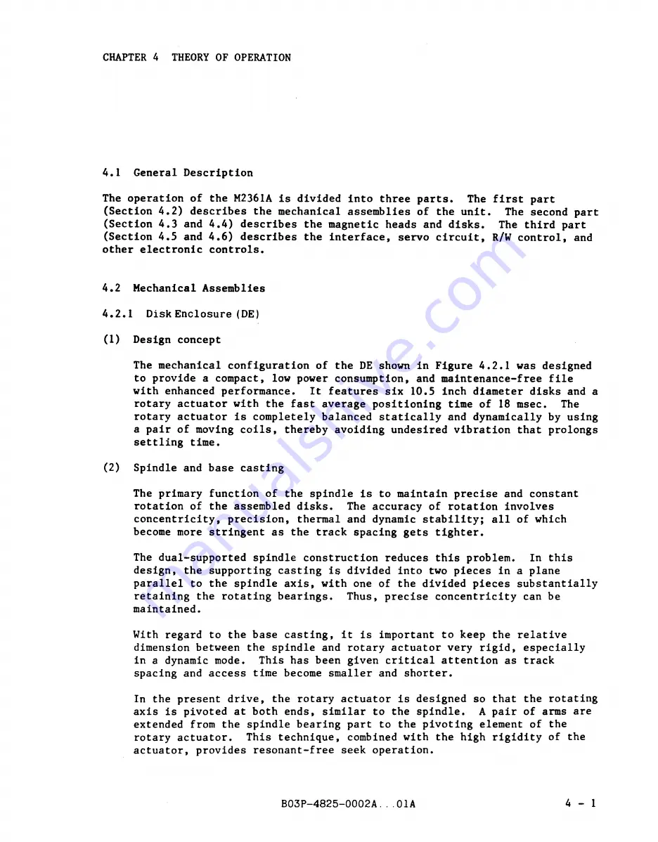 Fujitsu M2361A Customer Engineering Manual Download Page 72