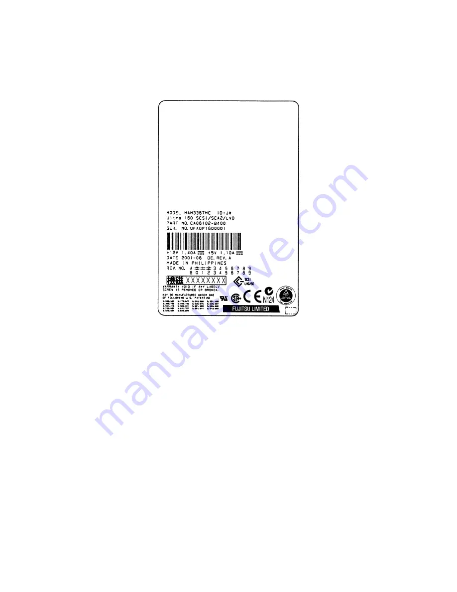 Fujitsu MAM3184MC Скачать руководство пользователя страница 105