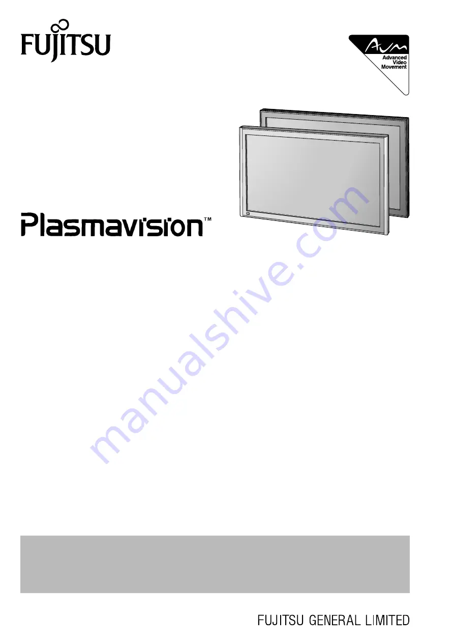 Fujitsu Plasmavision PDS5003 Скачать руководство пользователя страница 1