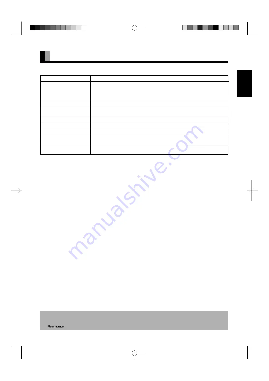 Fujitsu Plasmavision W P50XHA30E User Manual Download Page 7