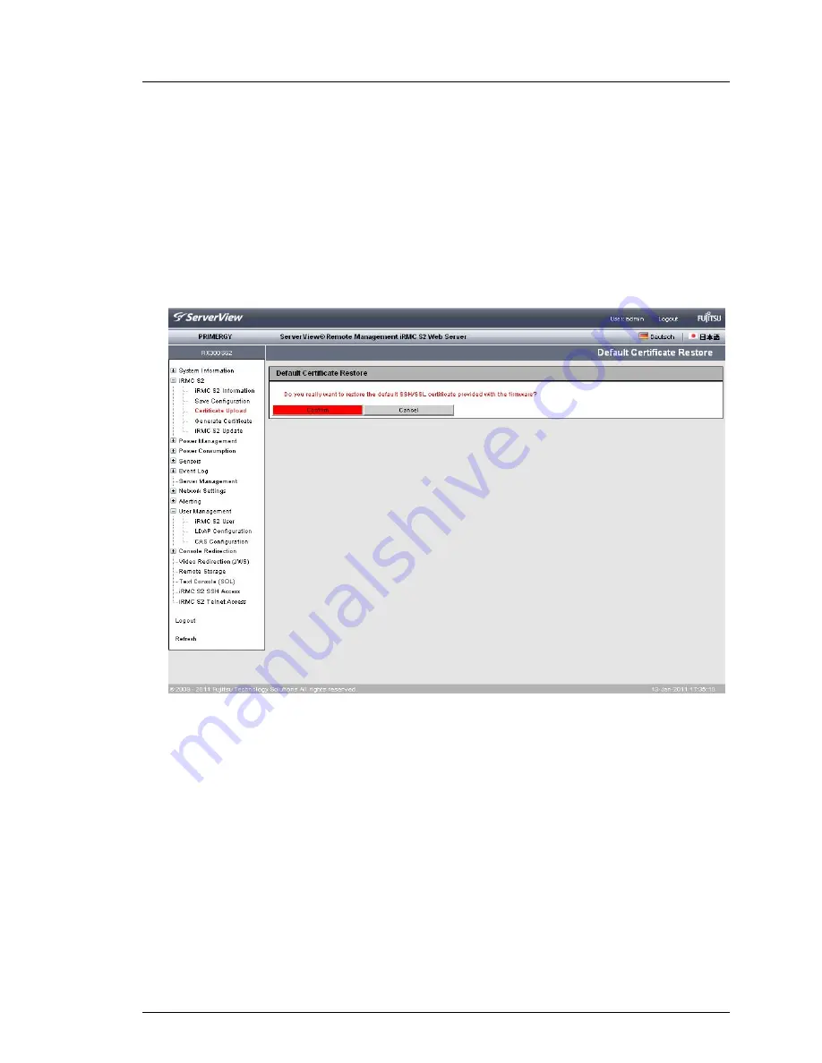 Fujitsu Remote Management User Manual Download Page 175