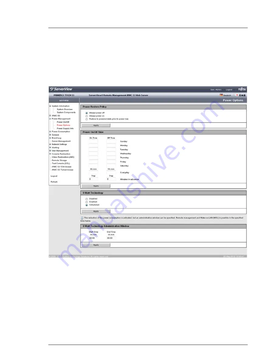 Fujitsu Remote Management User Manual Download Page 191