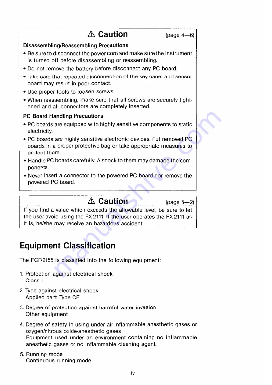 Fukuda Denshi FX-2111 Service Manual Download Page 6