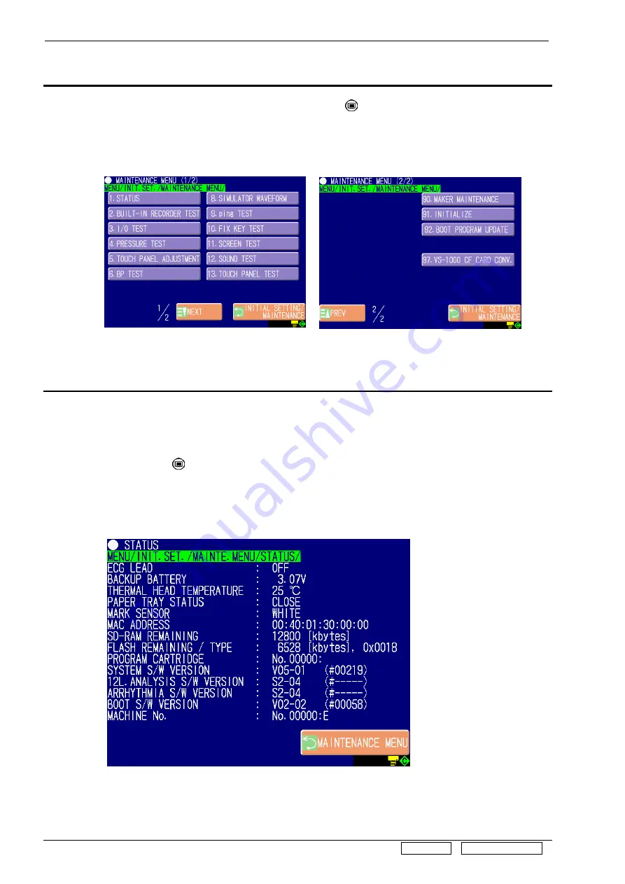 Fukuda Denshi VaSera VS-1500 Service Manual Download Page 38