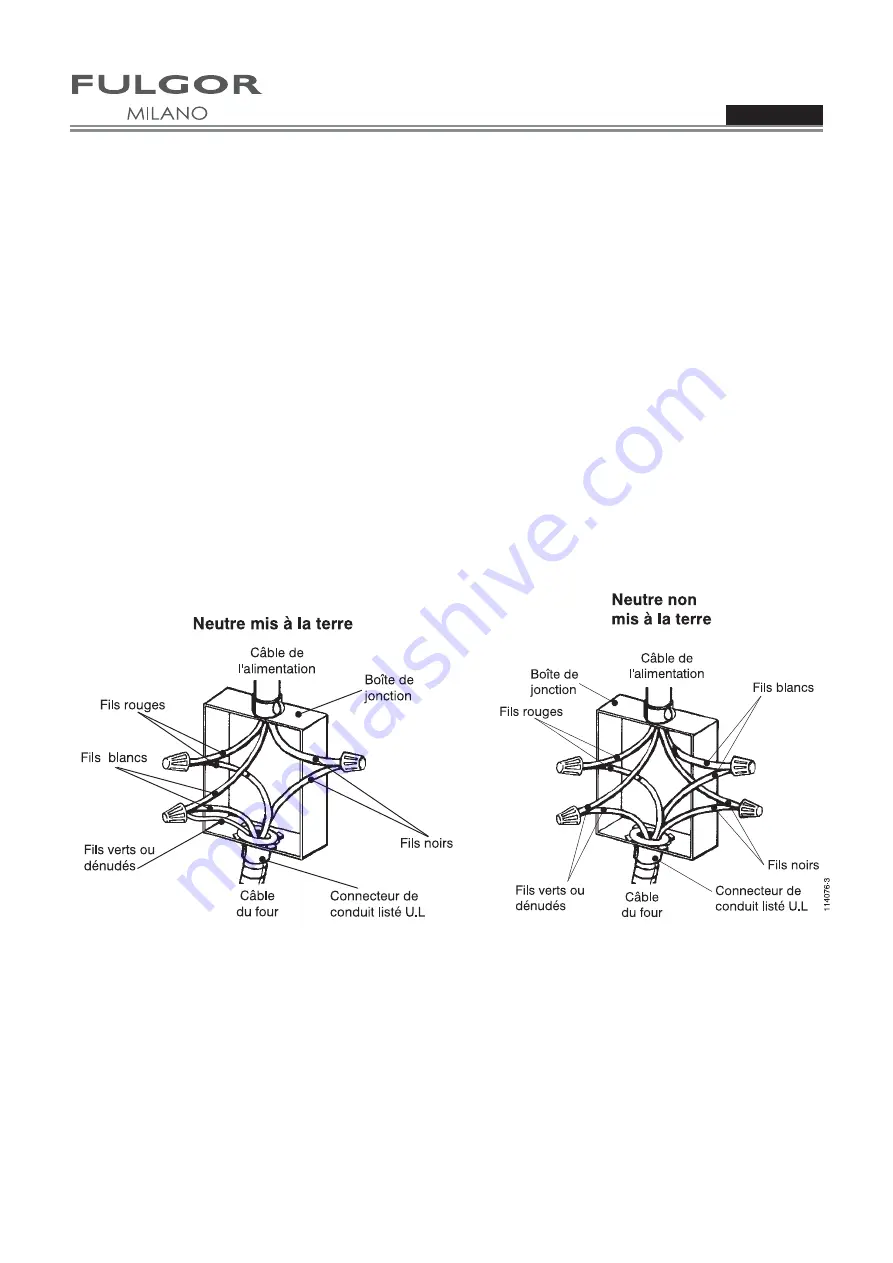 Fulgor Milano F1SM24 1 Series Installation Instructions Manual Download Page 13