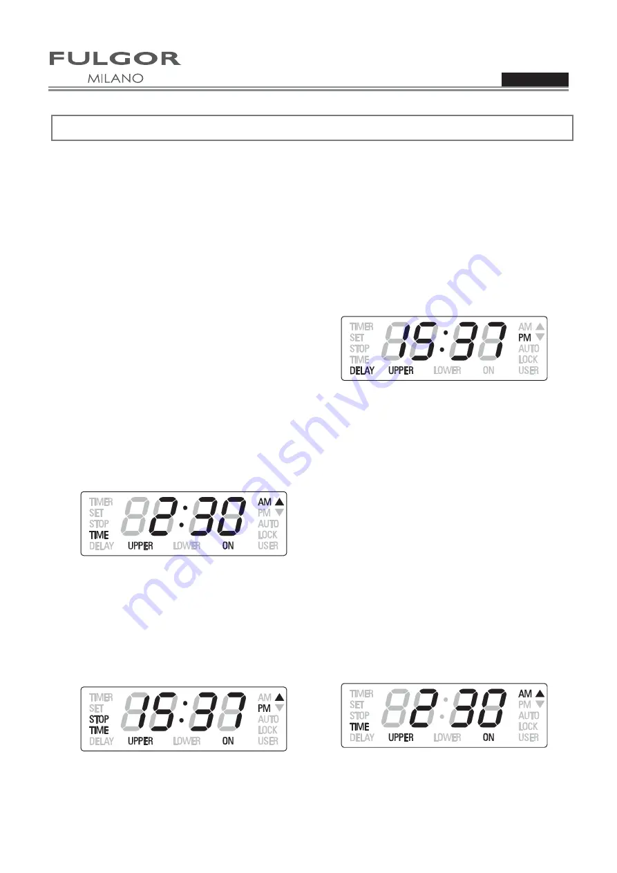 Fulgor Milano F6DP30 1 Series Use & Care Manual Download Page 15