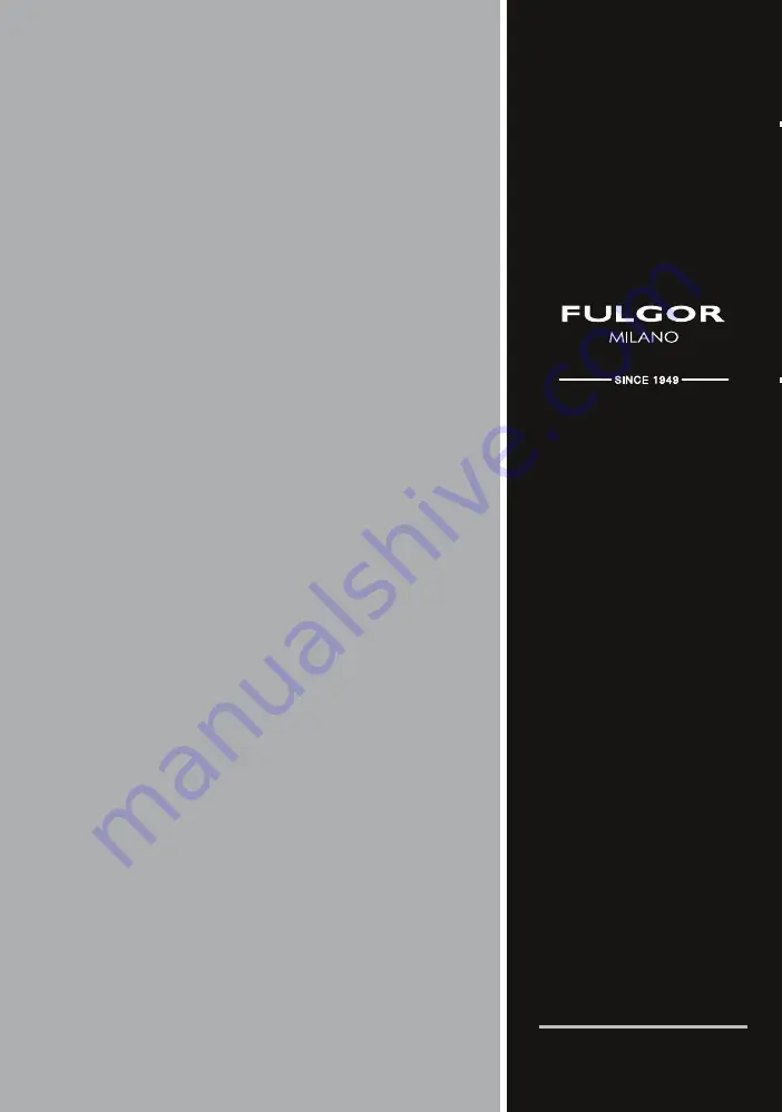 Fulgor Milano FF 352 NF ED X L Instructions For Installation And Use Manual Download Page 28