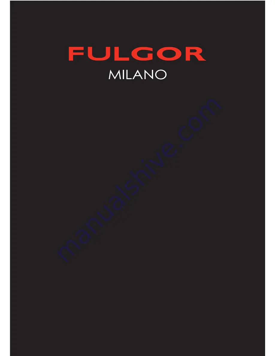 FULGOR F6IT30*1 Скачать руководство пользователя страница 1