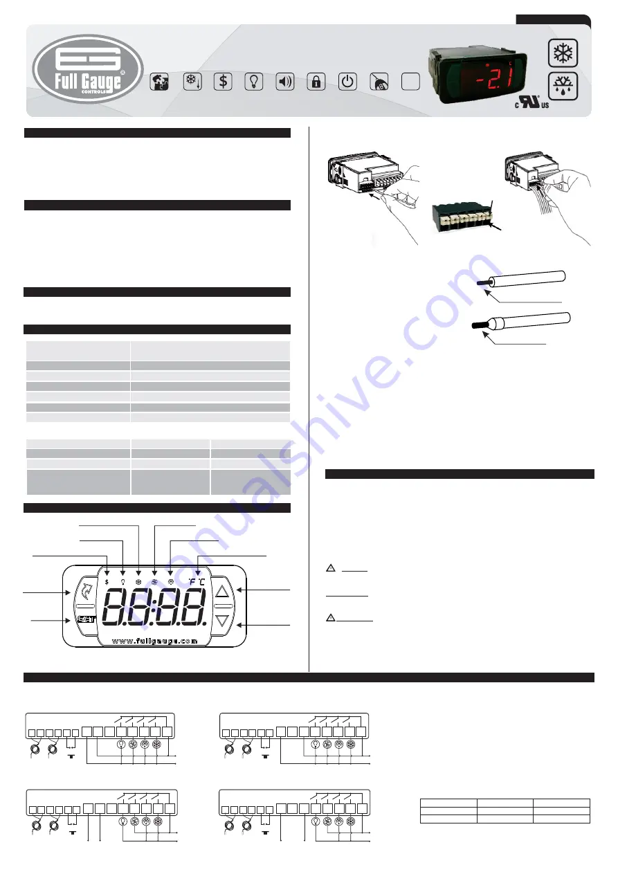 Full Gauge Controls MT-444E Faston Manual Download Page 1