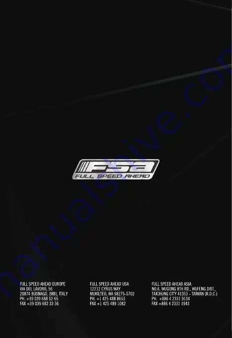 Full Speed Ahead K-Force WE User Manual And Instructions Download Page 20