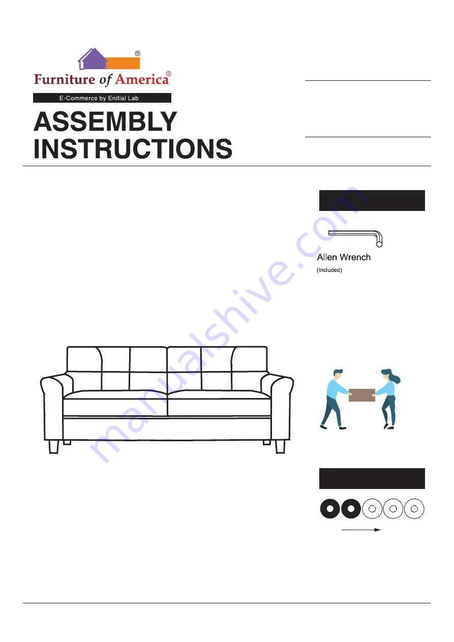 Furniture of America Alissa CM6213-LV Assembly Instructions Manual Download Page 1