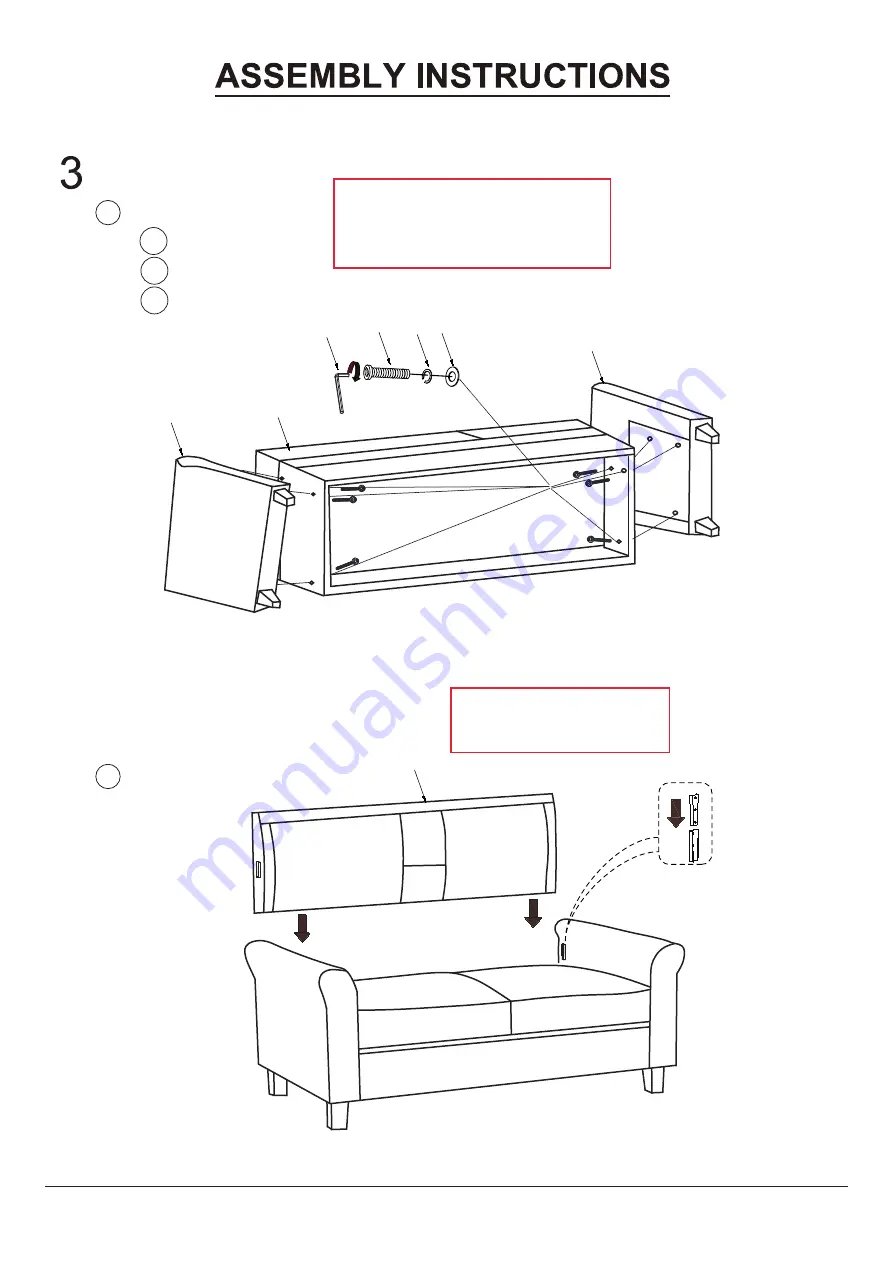 Furniture of America Alissa CM6213-LV Assembly Instructions Manual Download Page 7