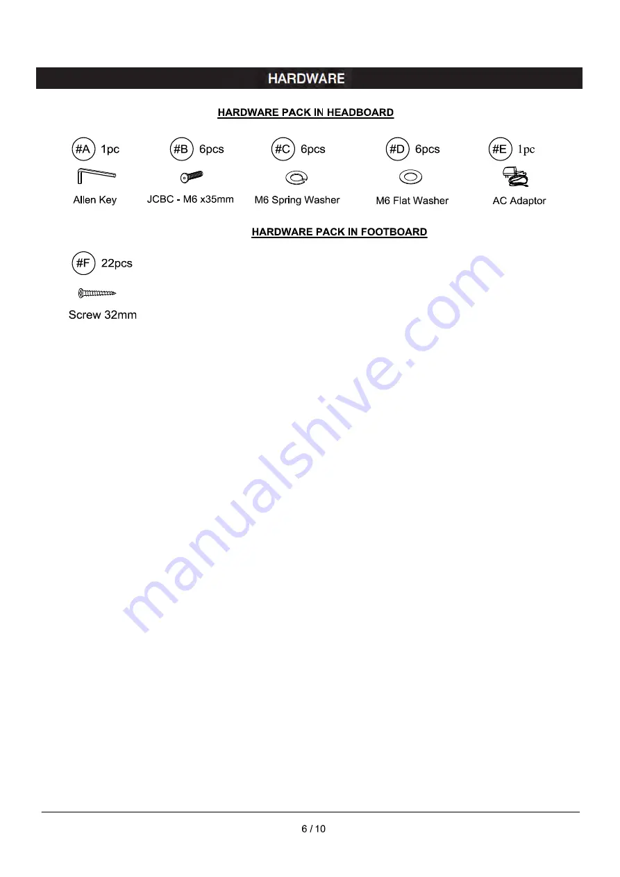 Furniture of America Allie Trundle CM7901T Assembly Instructions Manual Download Page 6