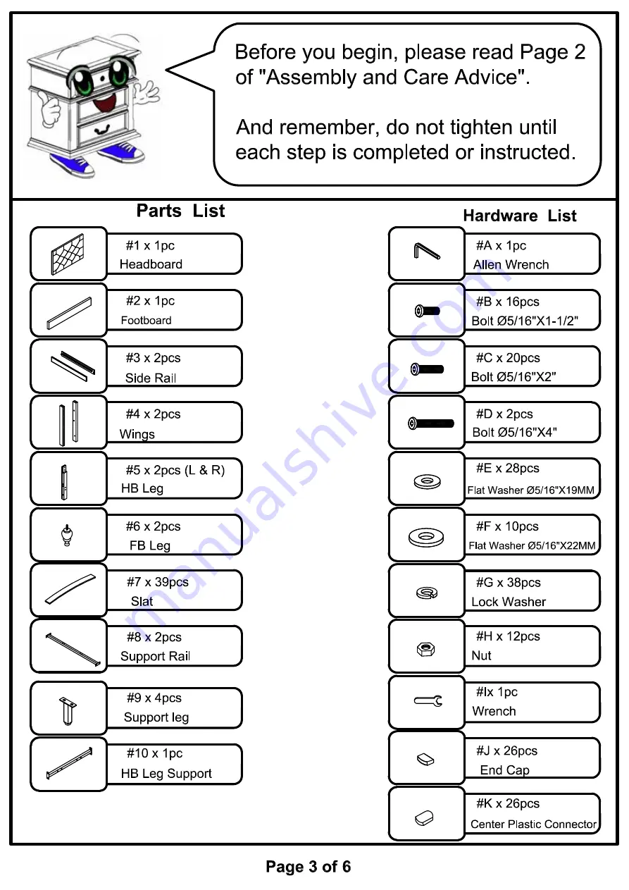 Furniture of America Anabelle CM7677-F Assembly Instructions Manual Download Page 9