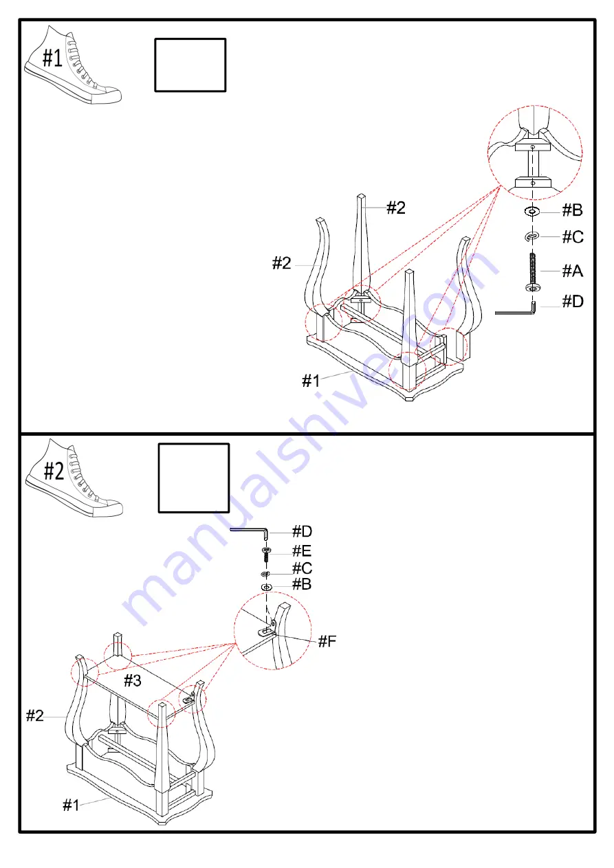 Furniture of America CM-AC105 Assembly Instructions Manual Download Page 5