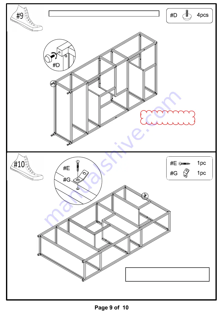 Furniture of America CM-AC521 Assembly Instructions Manual Download Page 9