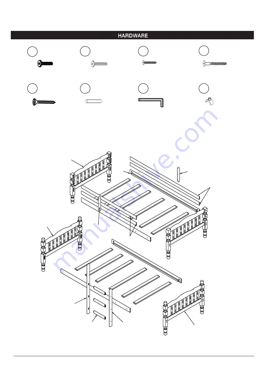 Furniture of America CM-BK606 Assembly Instuctions Download Page 6