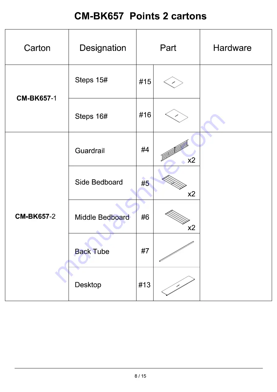 Furniture of America CM-BK657 Скачать руководство пользователя страница 8