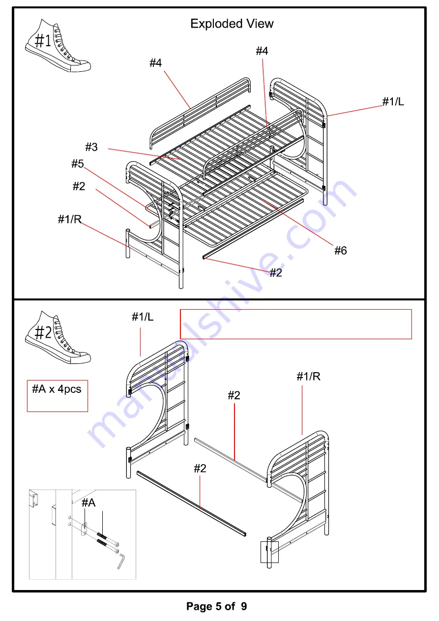 Furniture of America CM-BK932 Скачать руководство пользователя страница 5