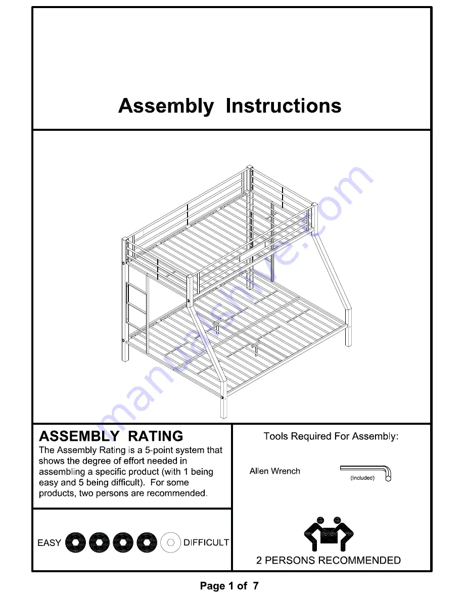 Furniture of America CM-BK939TQ Assembly Instructions Manual Download Page 1