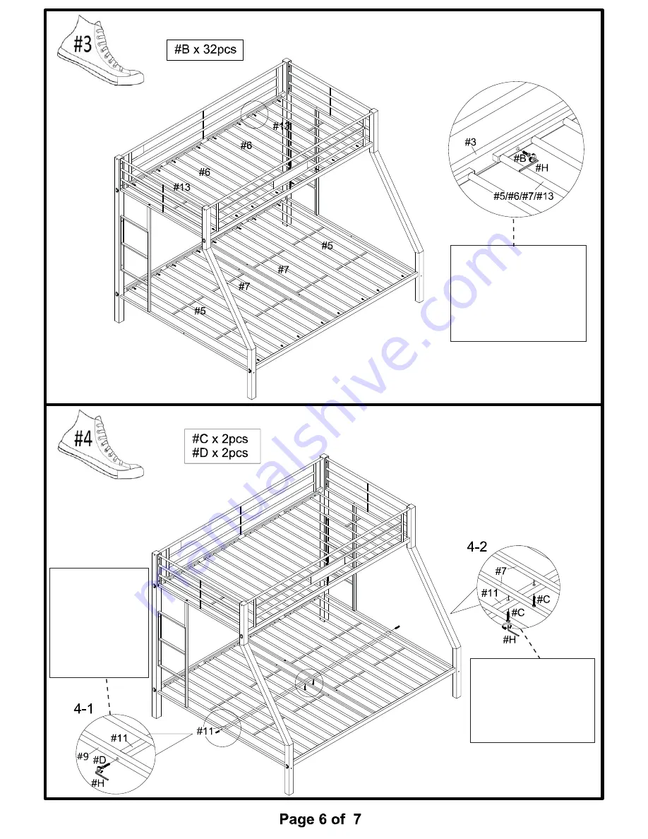 Furniture of America CM-BK939TQ Assembly Instructions Manual Download Page 6