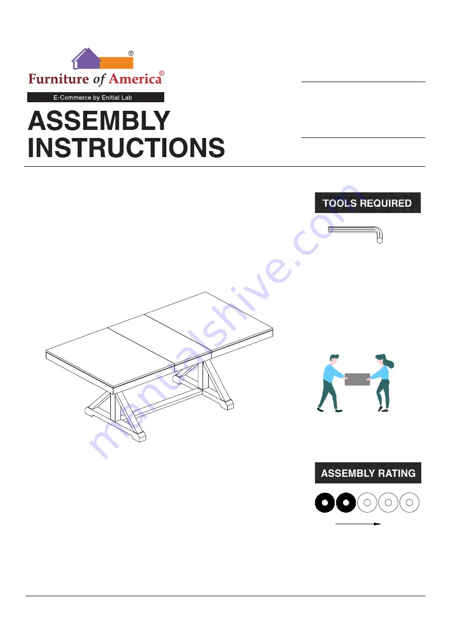 Furniture of America CM3387T Скачать руководство пользователя страница 1