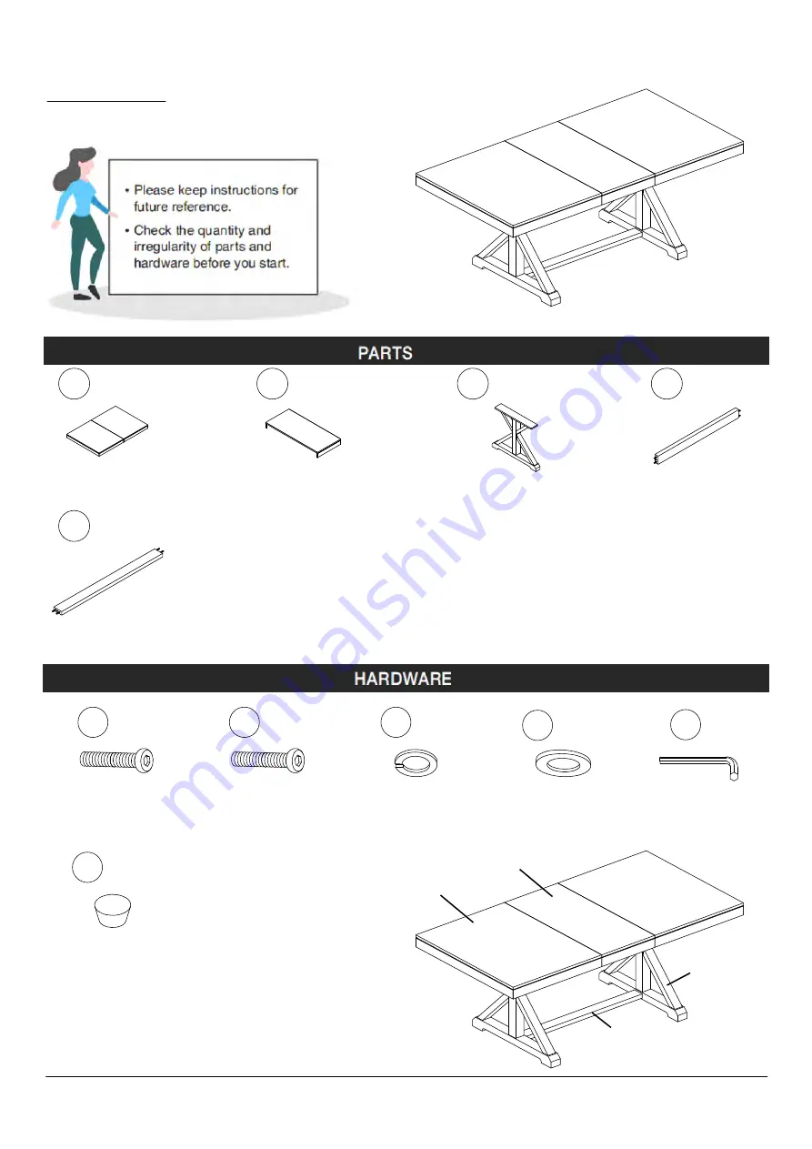 Furniture of America CM3387T Скачать руководство пользователя страница 5