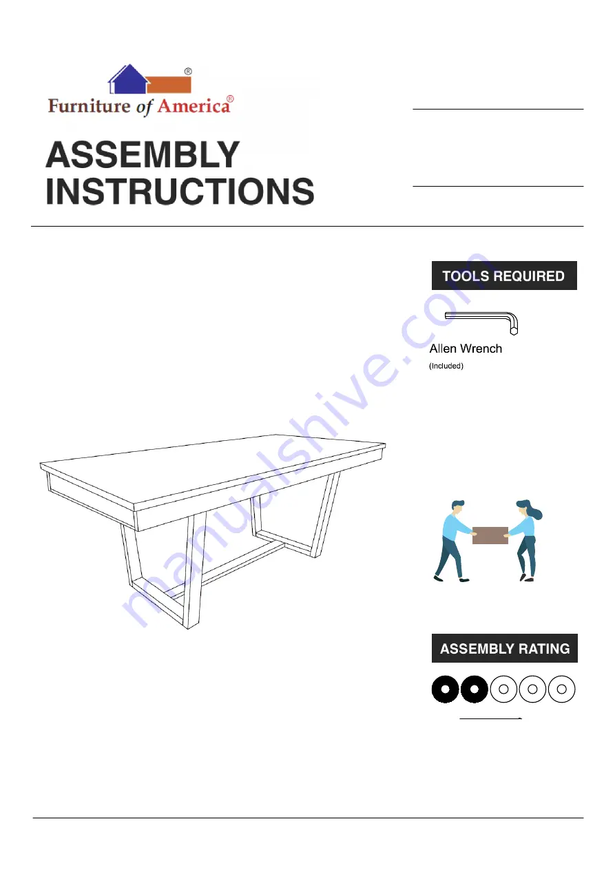 Furniture of America CM3549-T Скачать руководство пользователя страница 1