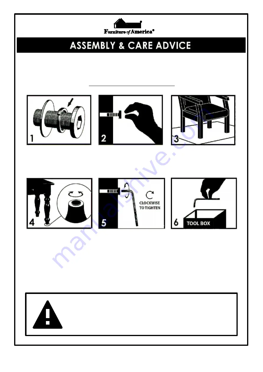 Furniture of America CM3626T Assembly Instructions Manual Download Page 2