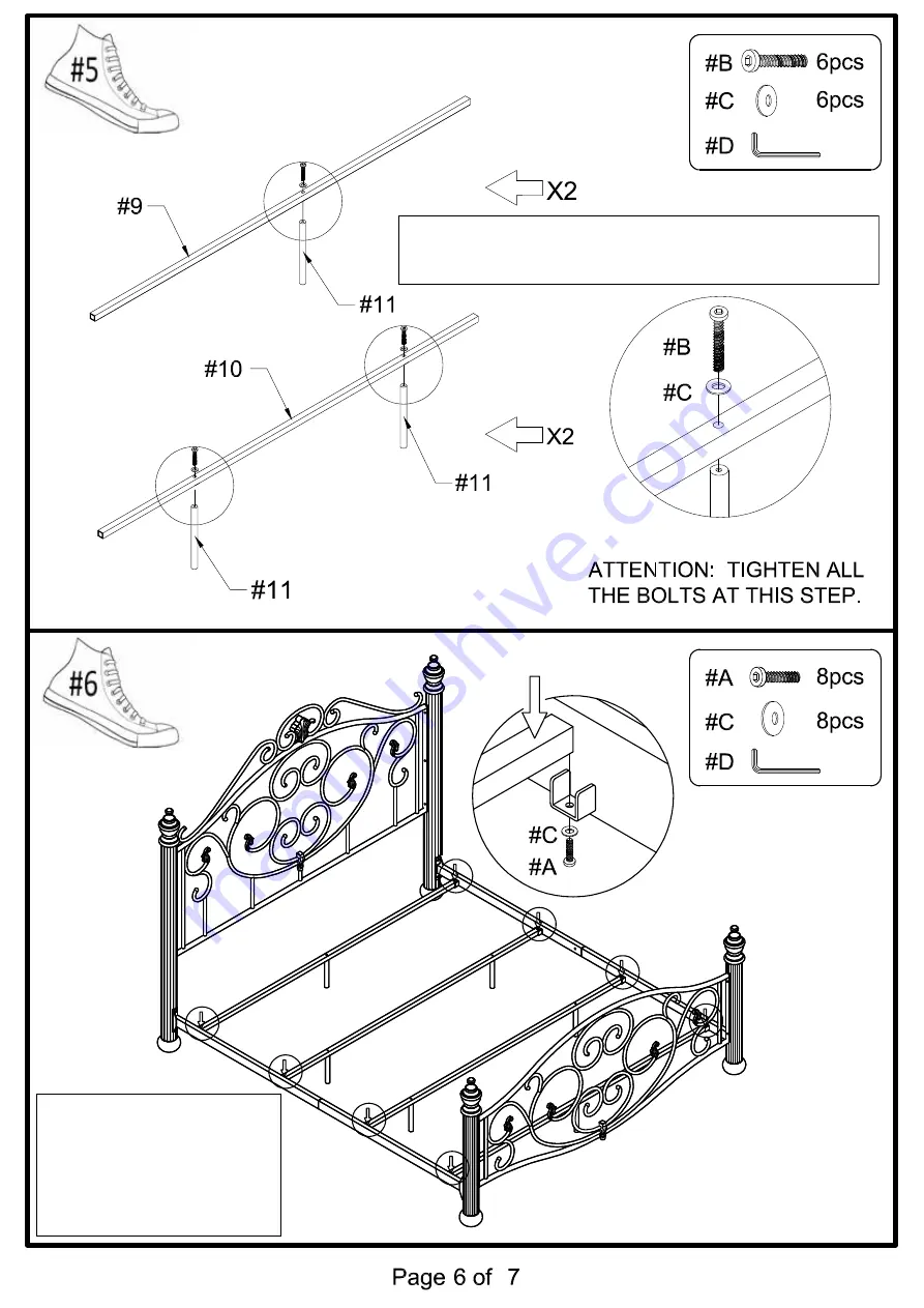 Furniture of America CM7688Q Assembly Instructions Manual Download Page 13